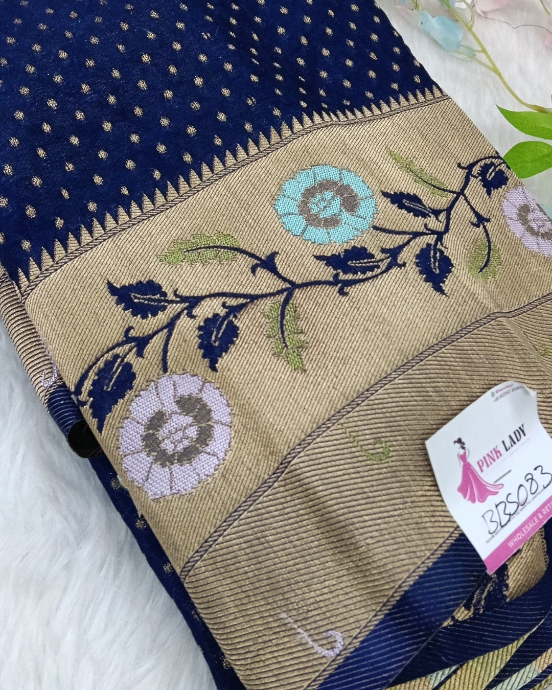 Banarasi chiffon Georgette saree with meenaakari border - BBS083