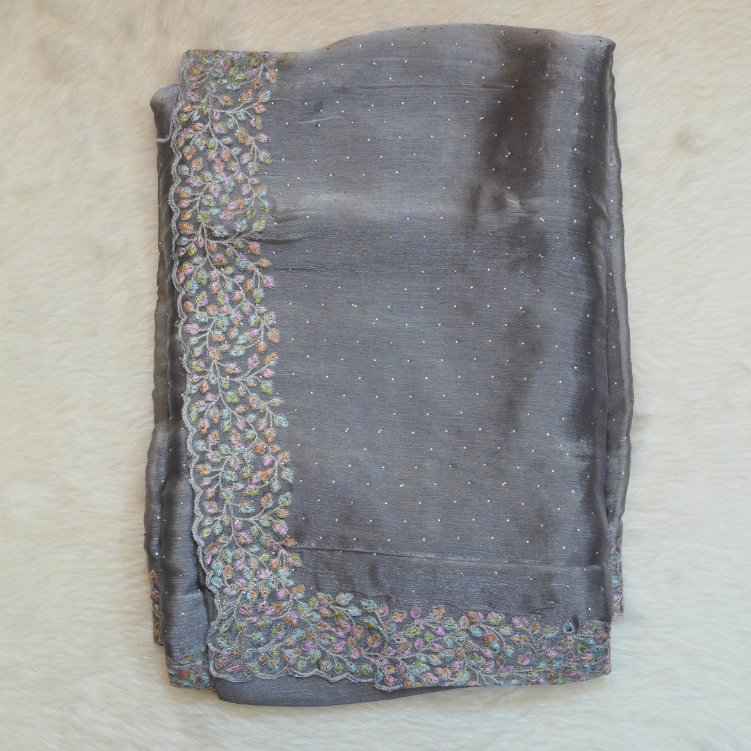 Premium Jimmi Choo Saree with swarovski stones - BBS187A
