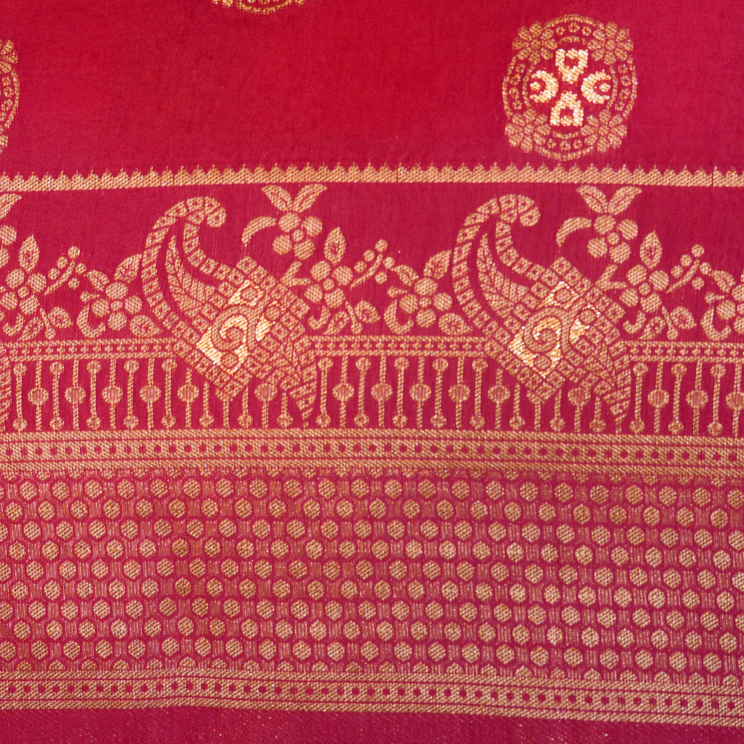 Banarasi Crape Silk Saree with Weaving - BBS070