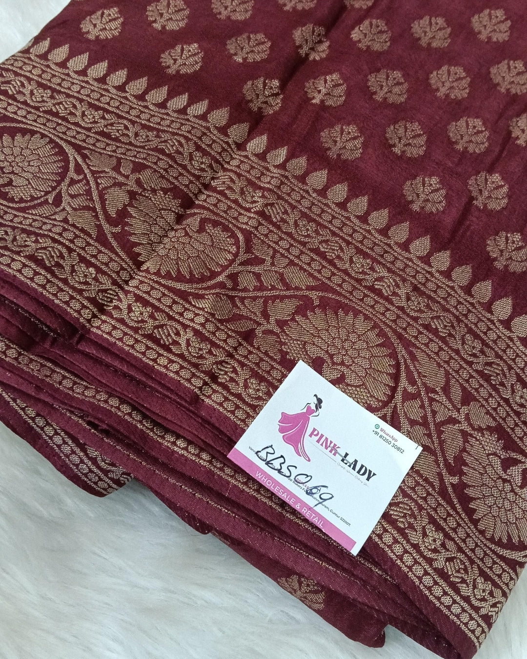 Banarasi Pure Khadi Georgette Saree with Jaali Design - BBS069