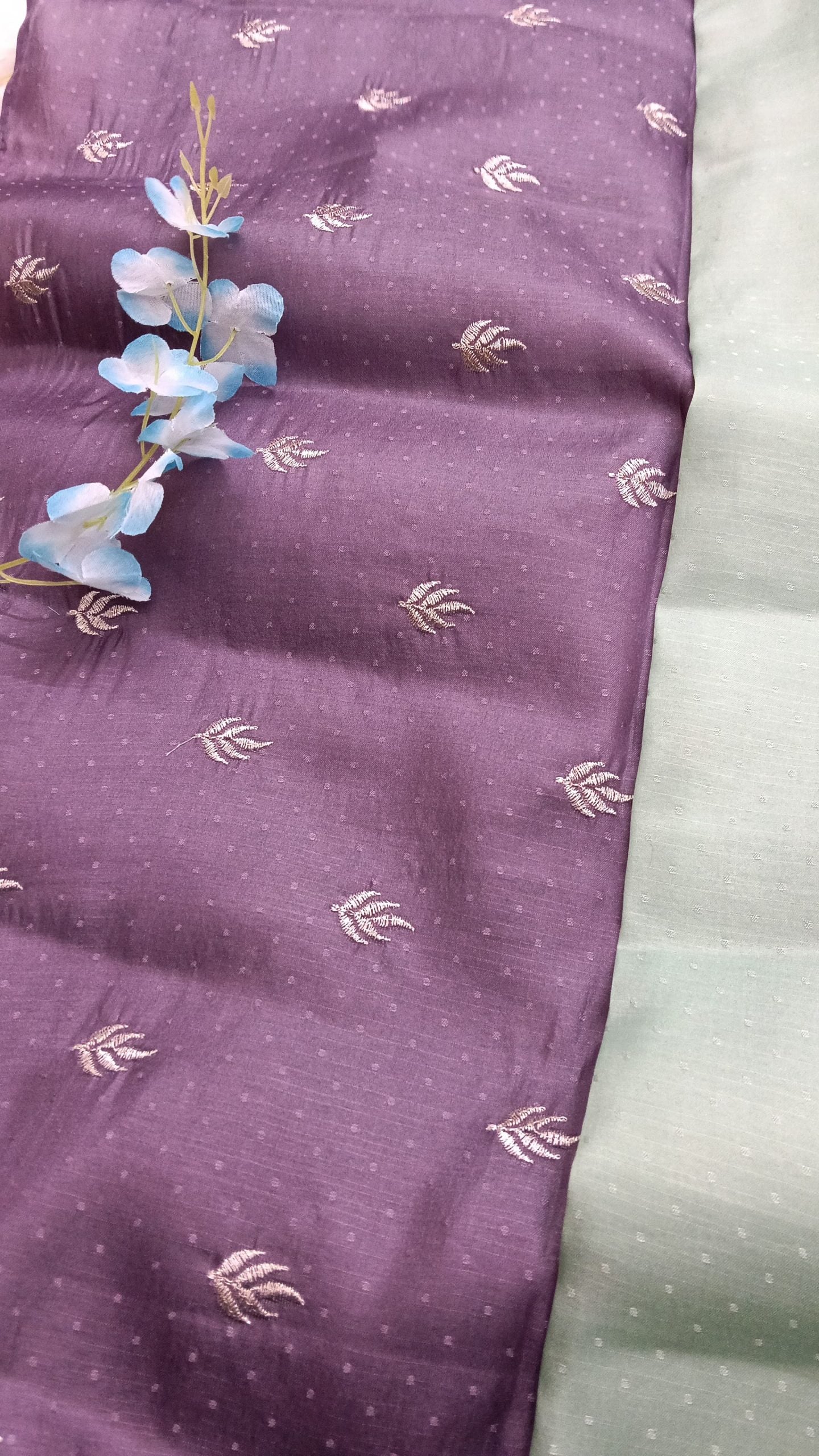 Fancy Saree with Self Design and Handwork - BBS126C