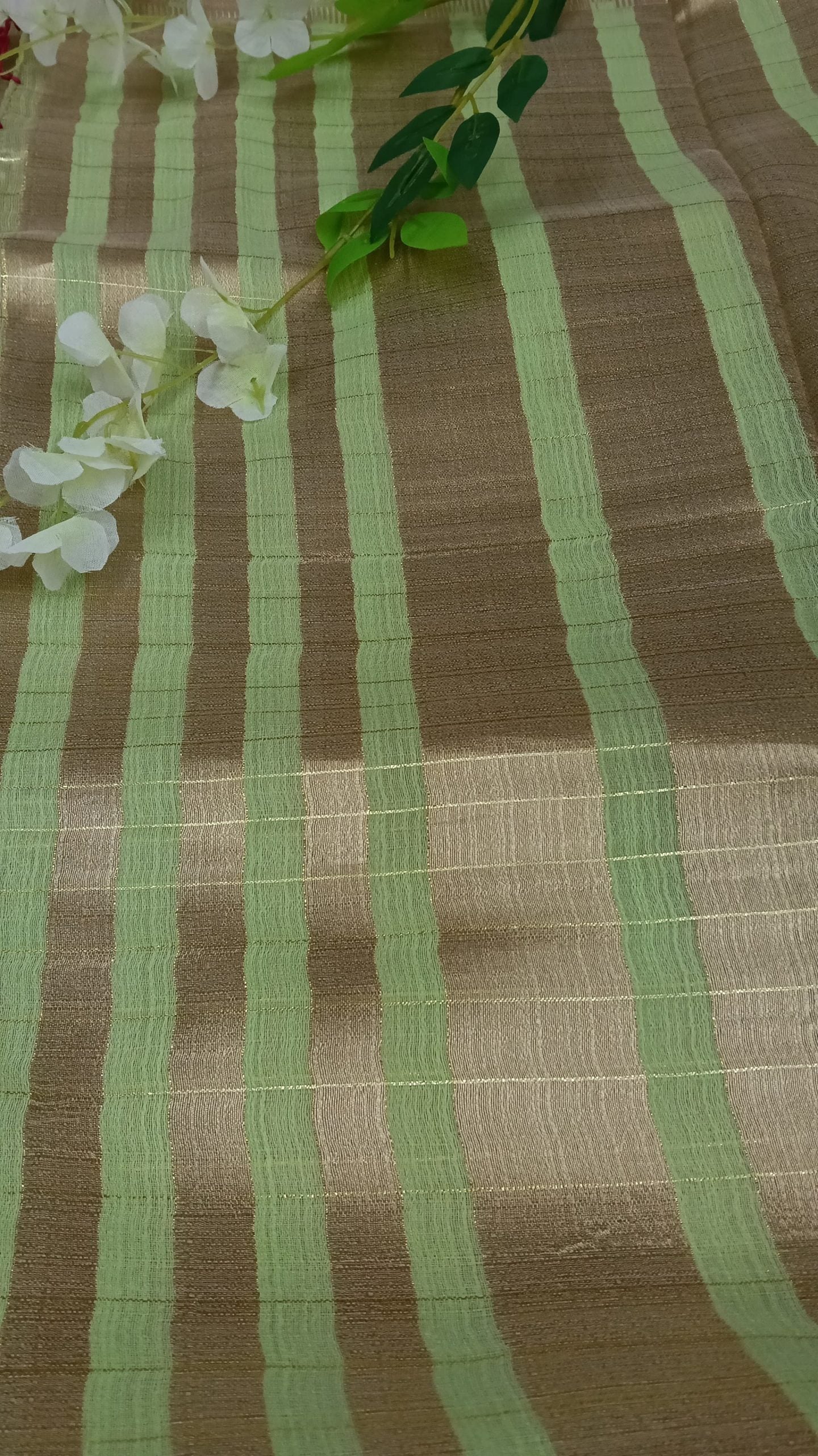 Soft Chanderi pattu saree with Zeri Lines - BBS127D