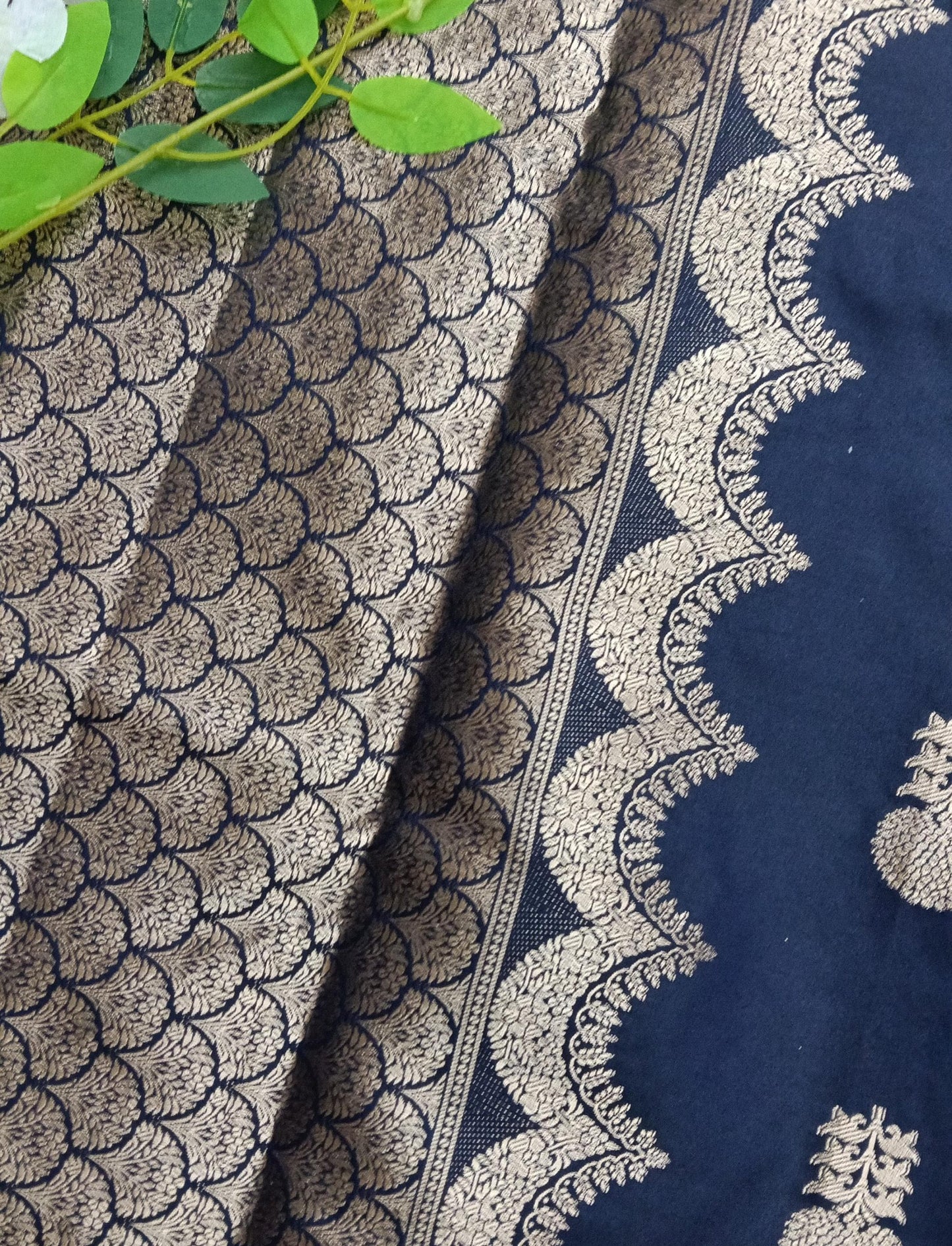 Raw Mango saree with Weaving Butas - BBS135A