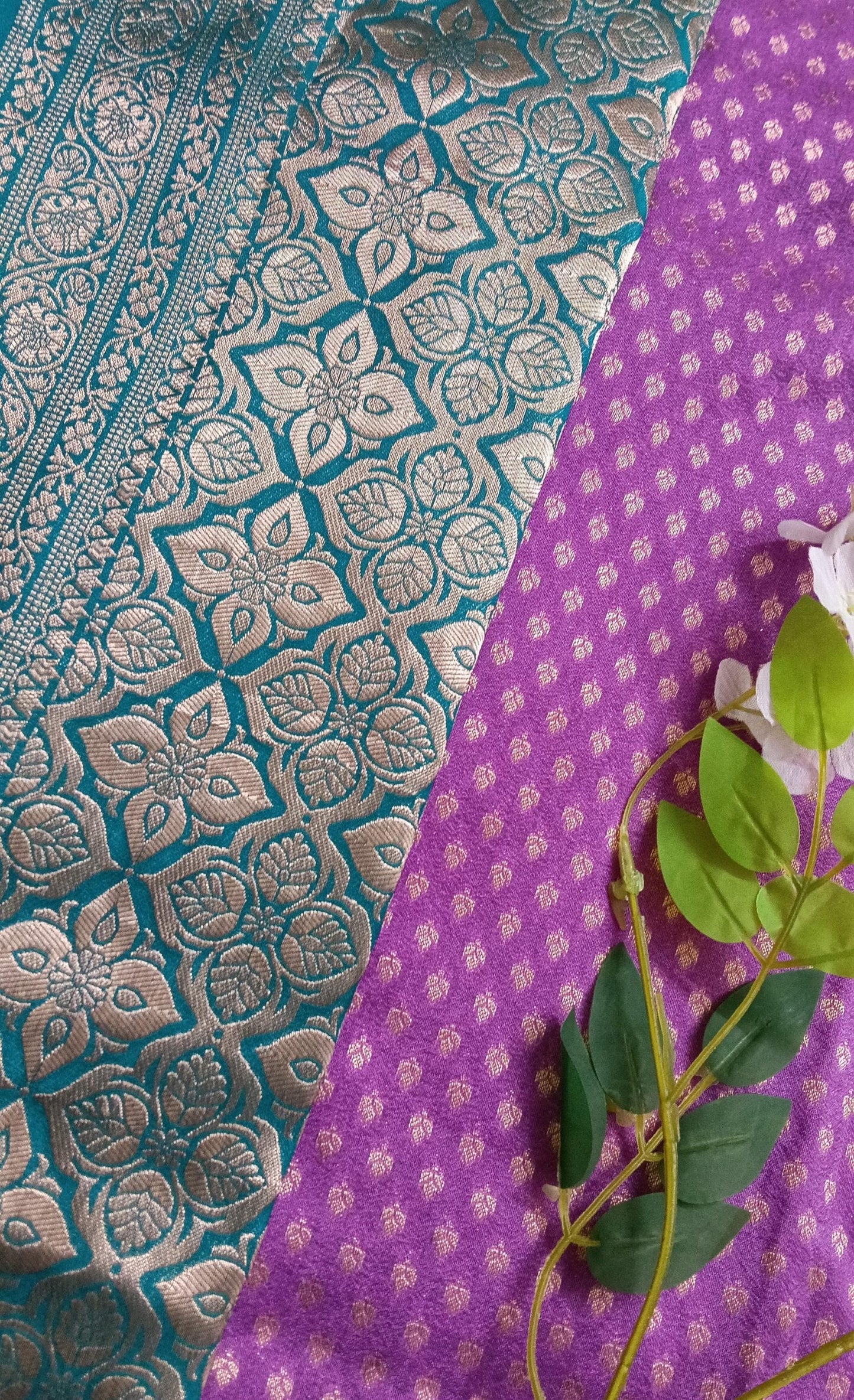 Banarasi chiffon Georgette saree with meenaakari border - BBS136C