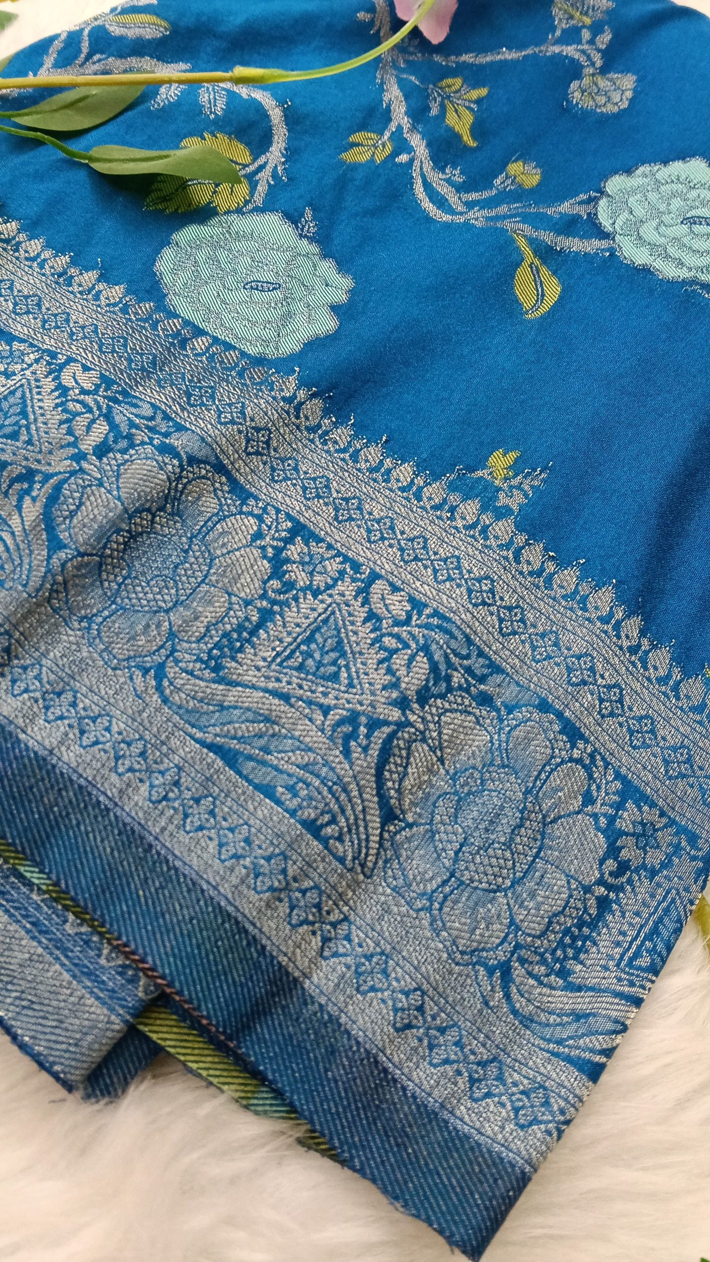 Banarasi chiffon Georgette saree with meenaakari border - BBS099