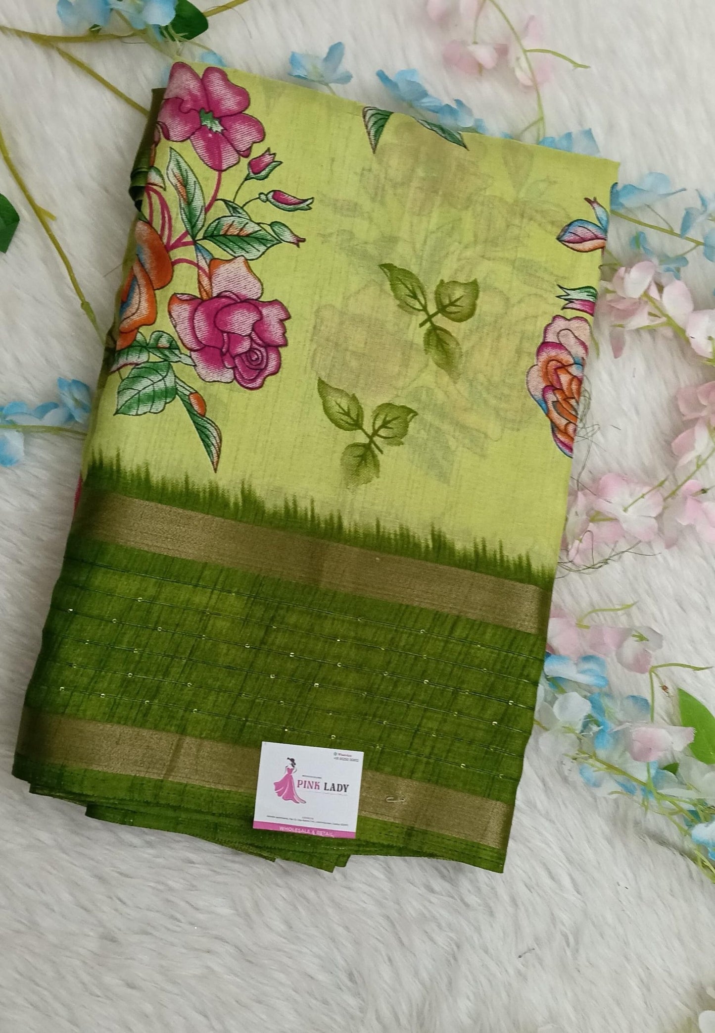 Dola Silk Saree with Bentex Border