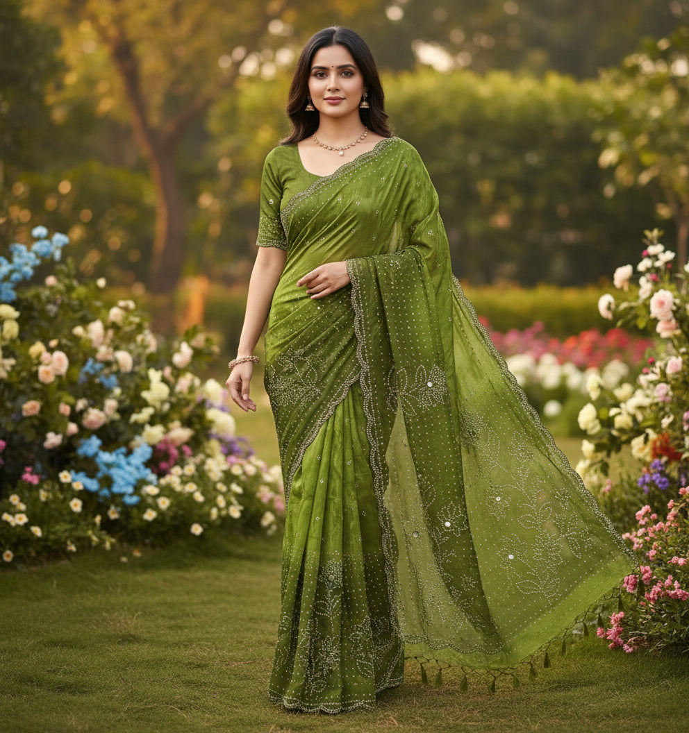 Sugar Beads Premium Georgette Sarees