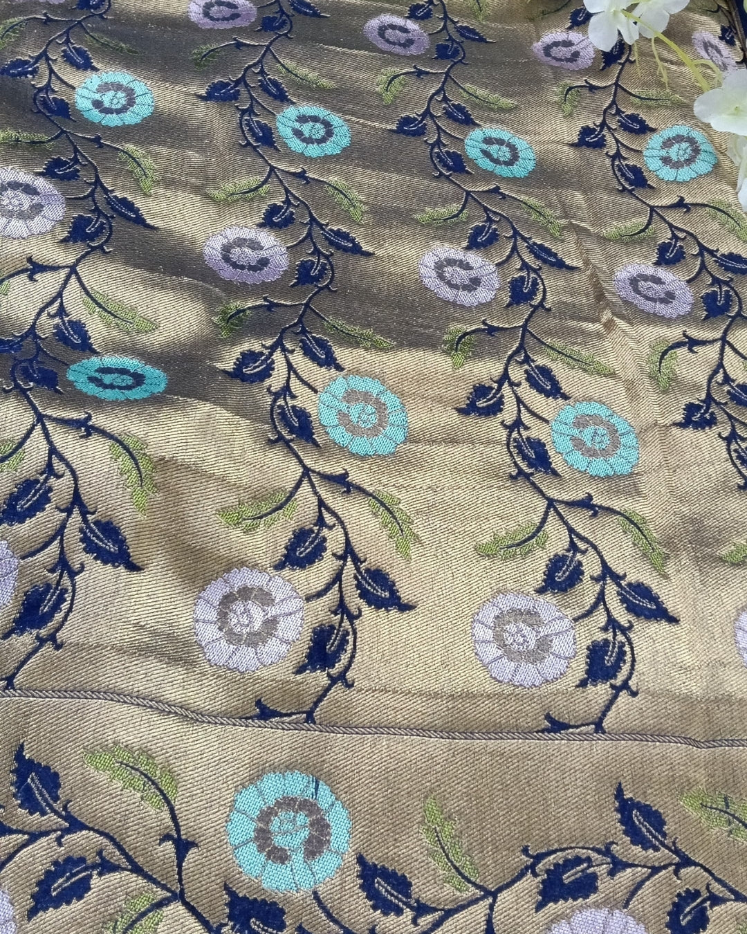 Banarasi chiffon Georgette saree with meenaakari border - BBS083