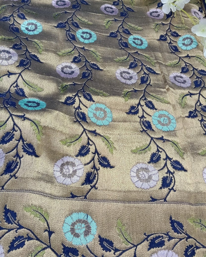 Banarasi chiffon Georgette saree with meenaakari border - BBS083