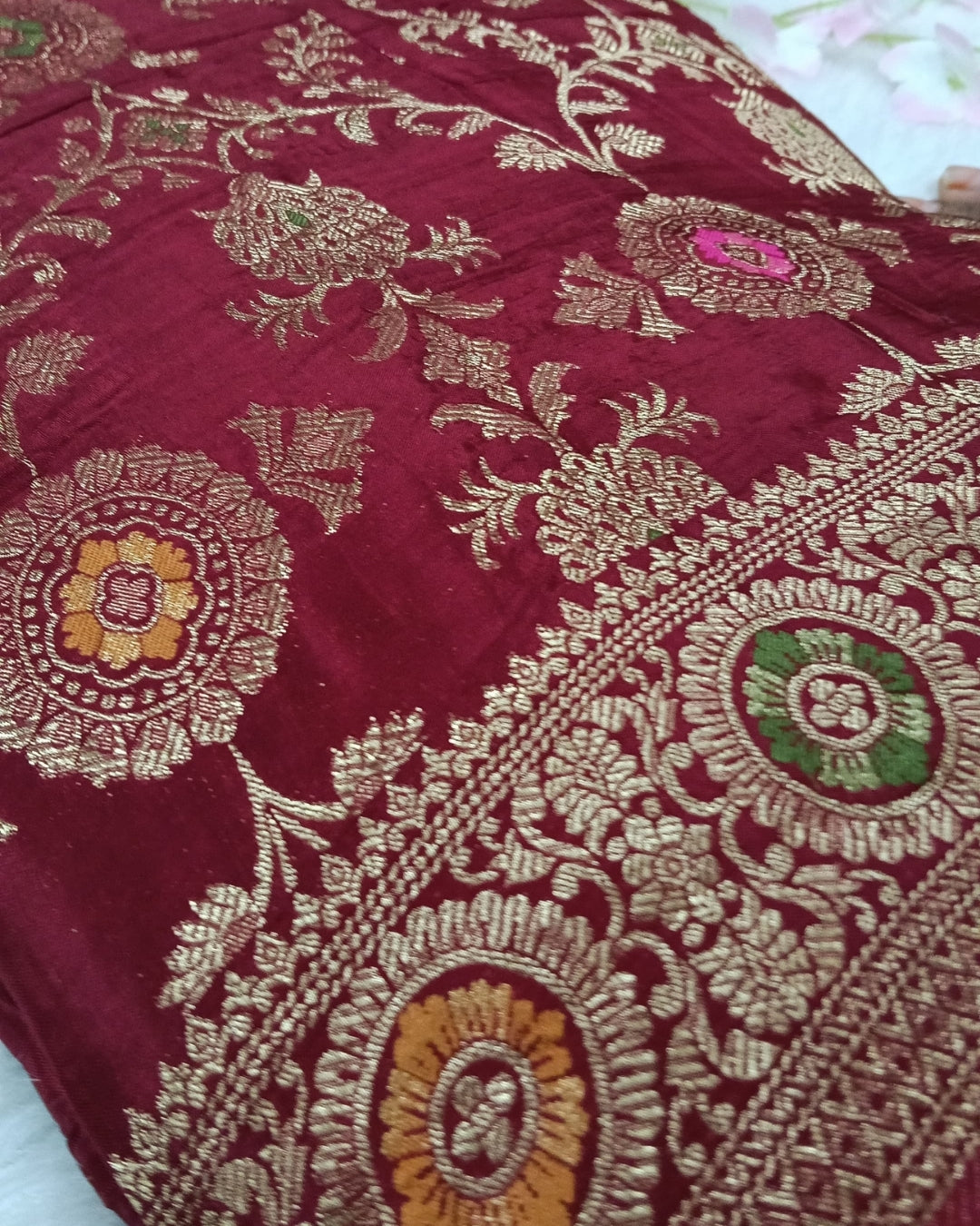 Banarasi Khadi Georgette Saree with Jaali Design - BBS085