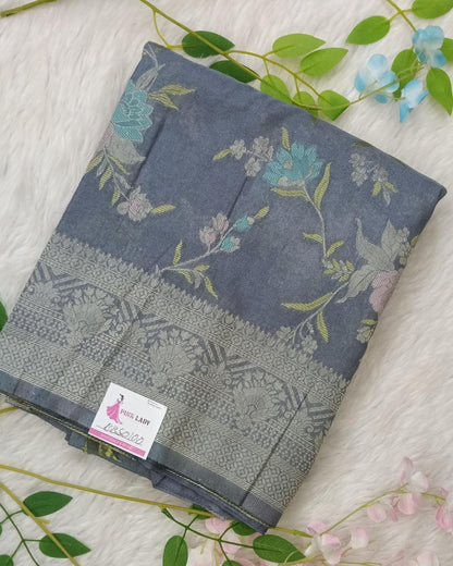 Banarasi Crape Silk saree with Jalli Design - BBS100
