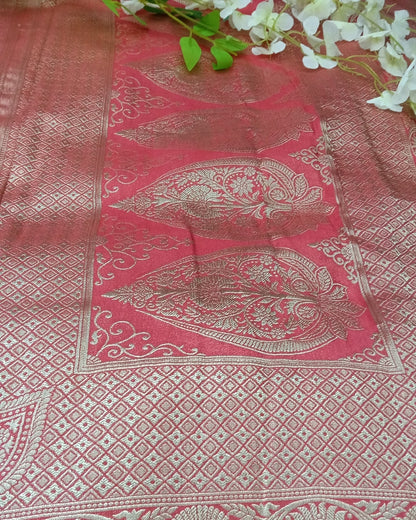 Benarasi chiffon Georgette saree with meenaakari border - BBS105