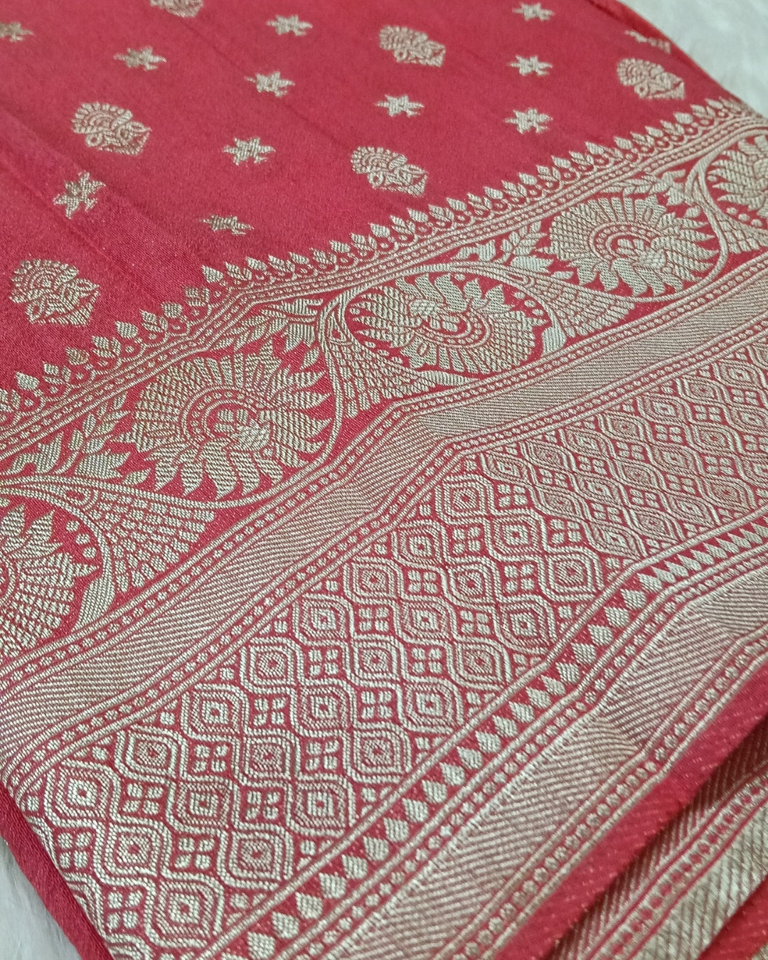 Benarasi chiffon Georgette saree with meenaakari border - BBS105