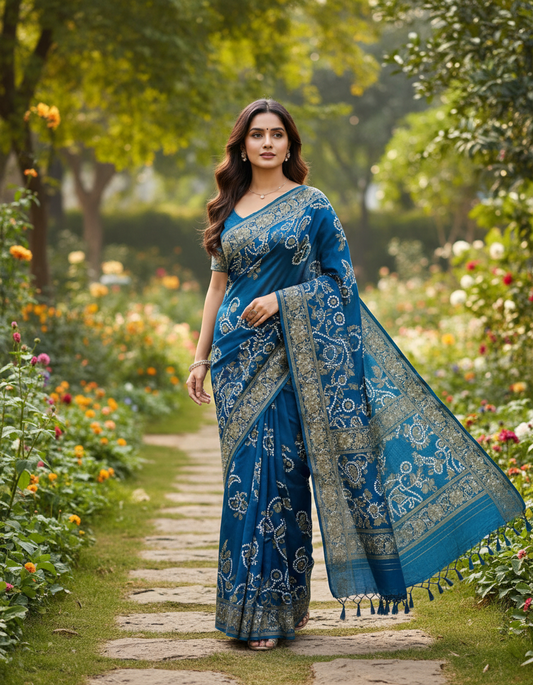 Banarasi Weaving Handloom with Bandini Design - BBS106A