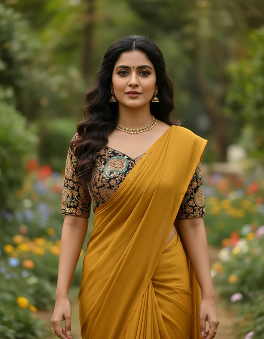 Crape Silk Blouse - BBS506B