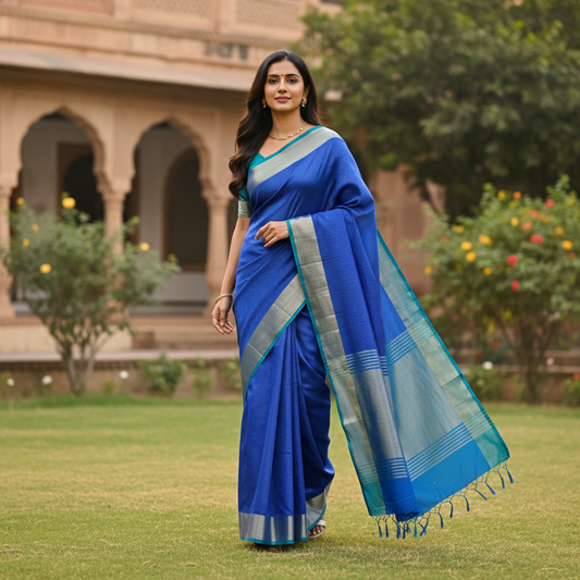 Tusser Saree with buta - BBS186A