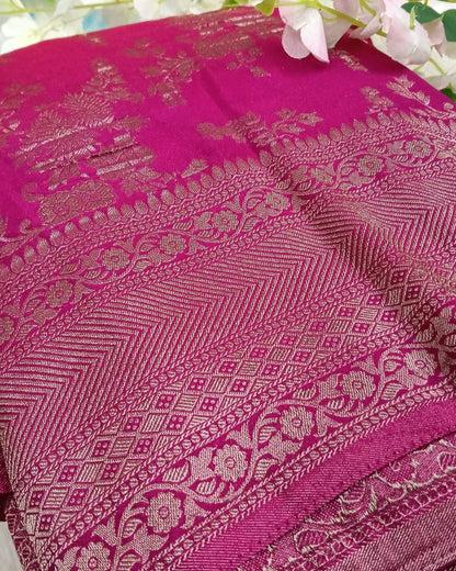 Banarasi chiffon Georgette saree with meenaakari border - BBS120