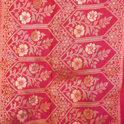 Banarasi Crape Silk Saree with Weaving - BBS070