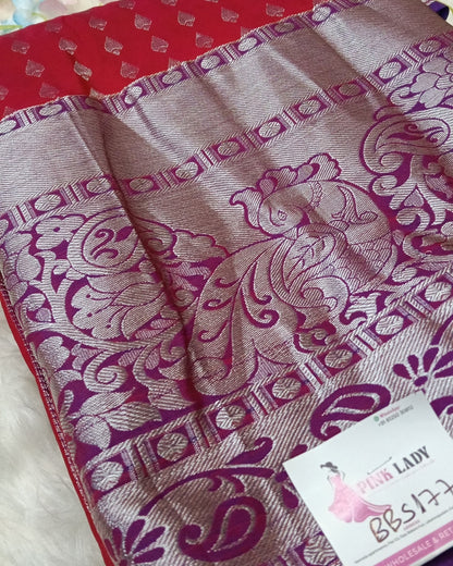 Soft Semi Banarasi Pattu Saree - BBS177