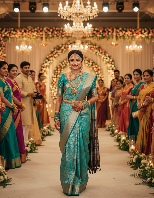 Semi Banarasi pattu saree - BBS179