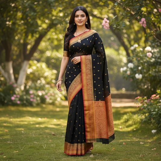 Banarasi Crape Silk Saree - BBS076