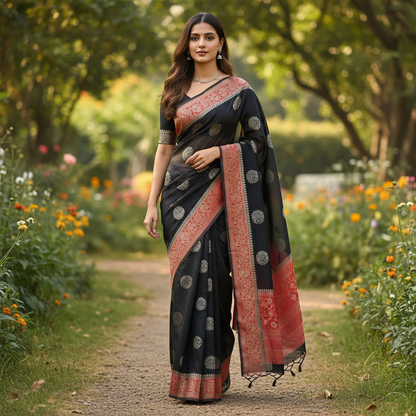 Banarasi Georgette saree with Jalli Design - BBS077