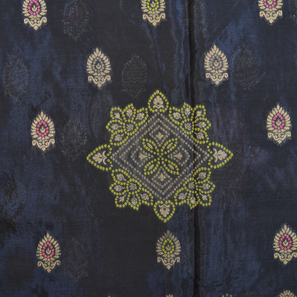 Banarasi Mashroo Saree with Weaving border and Big buta - BBS081
