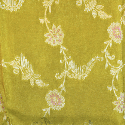 Banarasi Tissue Pattu saree with meenaakaari border - BBS086