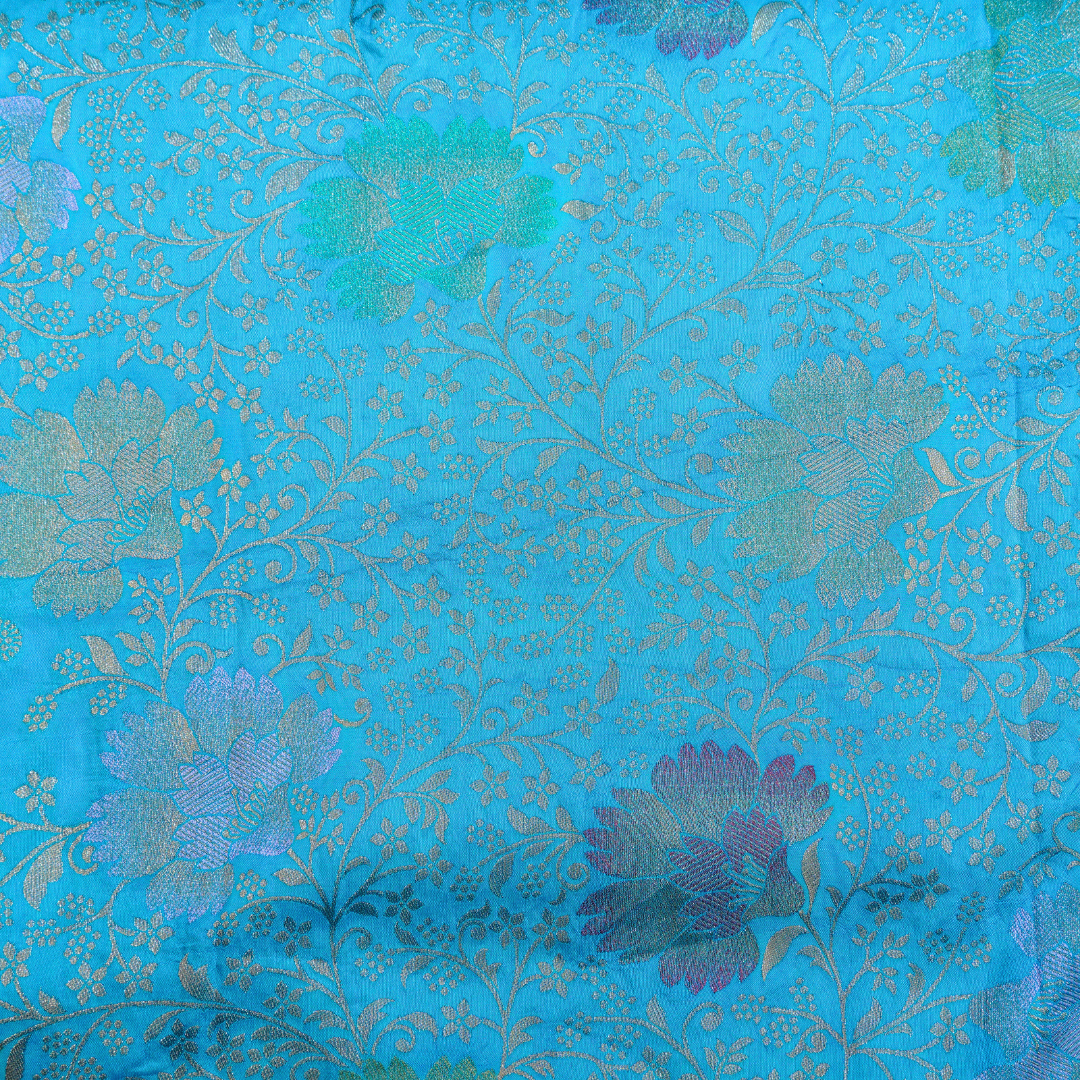 Banarasi Khadi Georgette Saree with Meenakaari design - BBS087
