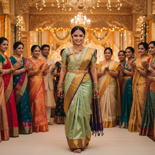 Semi Kanchipattu Saree/Wedding Saree - BBS014