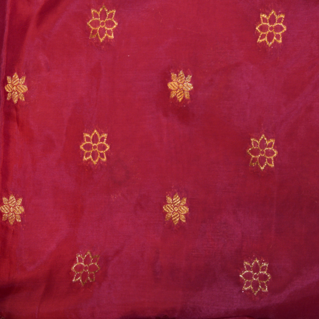 Banarasi Mashroo Silk Saree with Meenakaari Work - BBS091