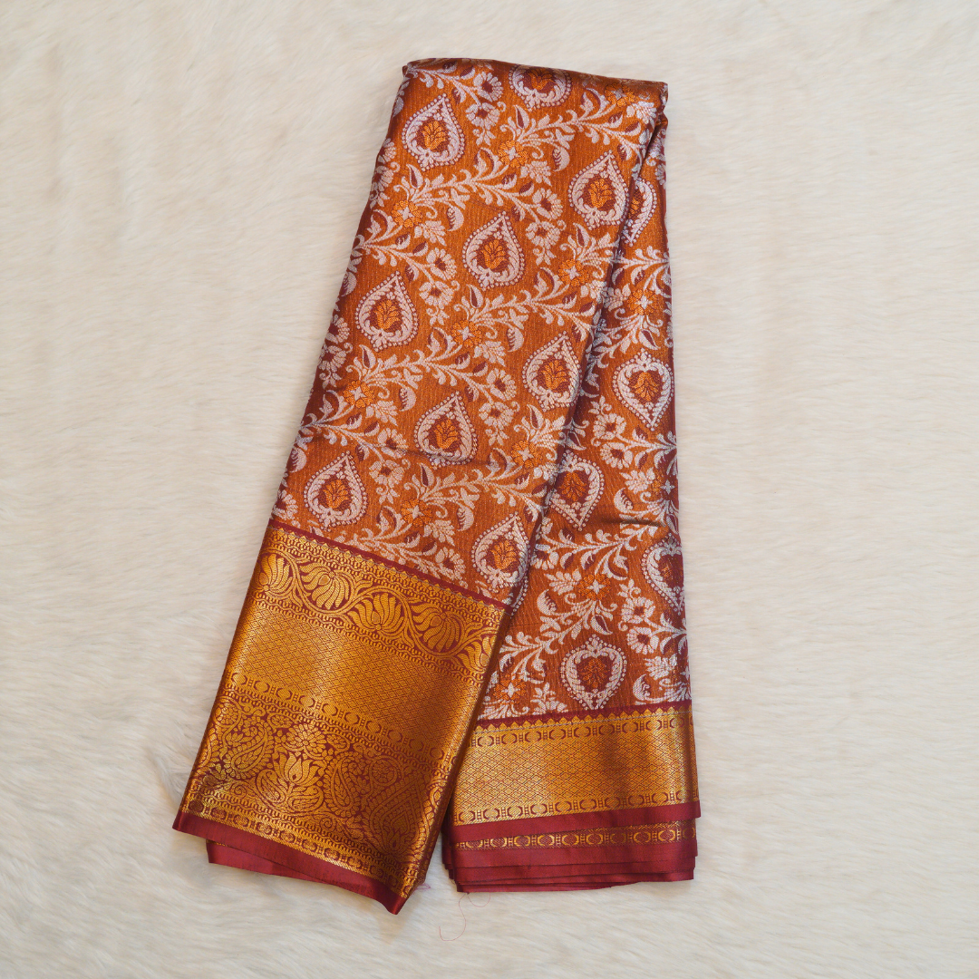 Semi Kanchipattu Saree/Wedding Saree - BBS015