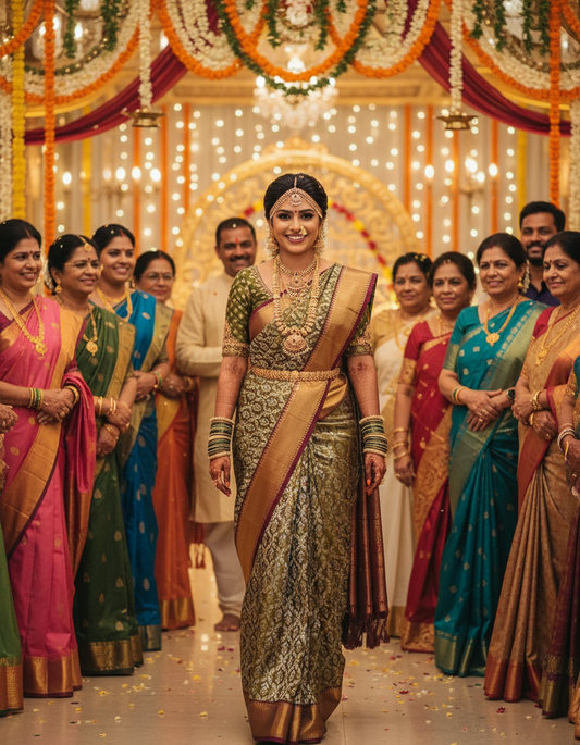 Semi Kanchipattu Saree/Wedding Saree - BBS016