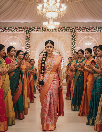 Semi Kanchipattu Saree/Wedding Saree - BBS017