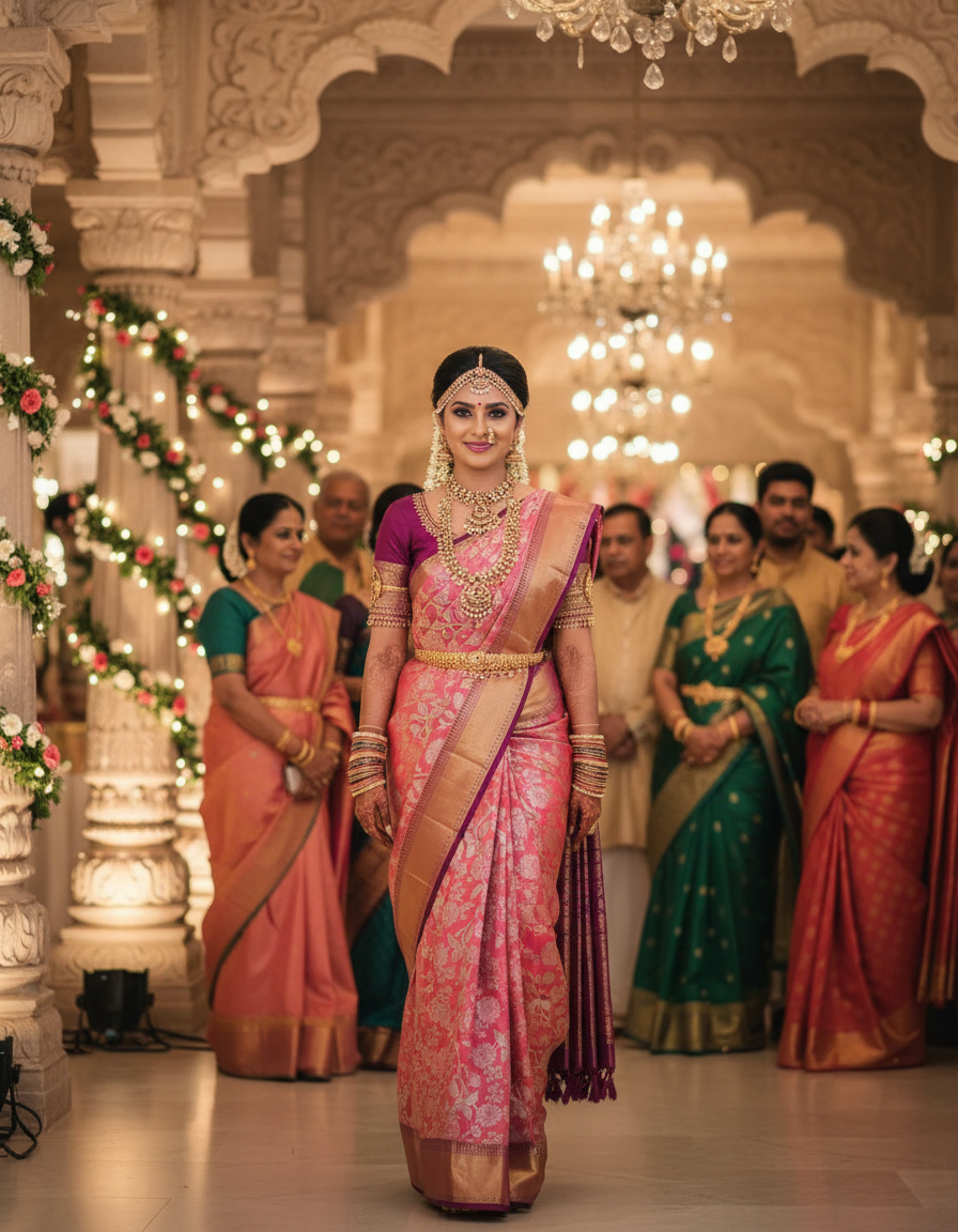 Semi Kanchipattu Saree/Wedding Saree - BBS020