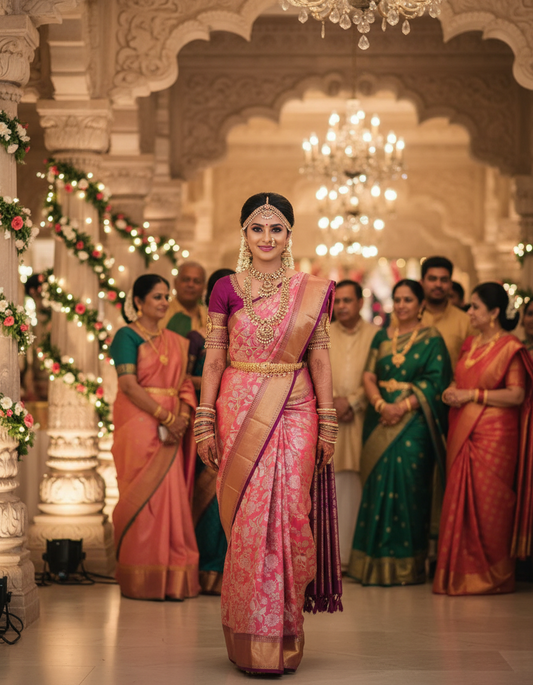 Semi Kanchipattu Saree/Wedding Saree - BBS020