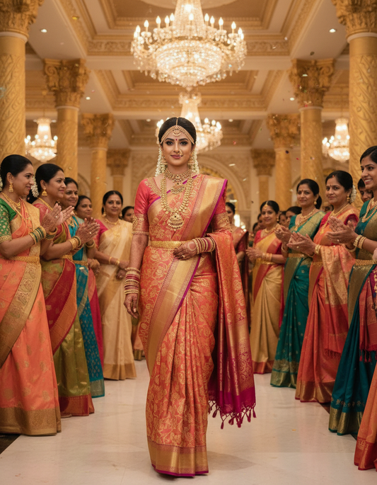 Semi Kanchipattu Saree/Wedding Saree - BBS021