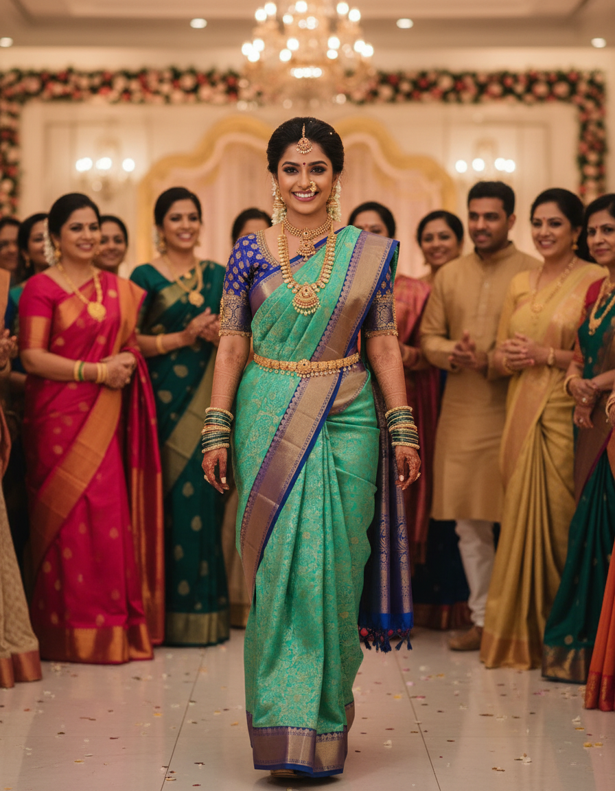 Semi Kanchipattu Saree/Wedding Saree - BBS029