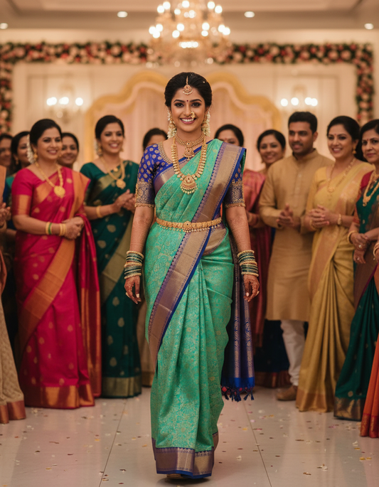 Semi Kanchipattu Saree/Wedding Saree - BBS029