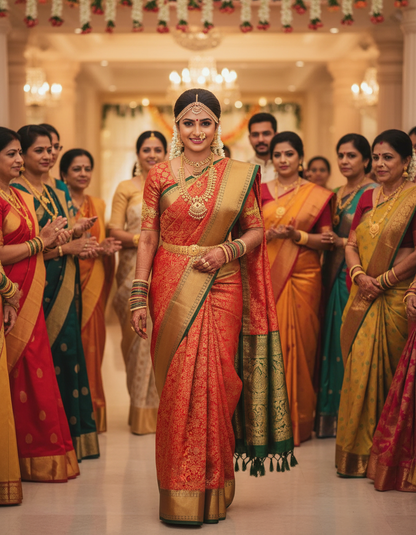 Semi Kanchipattu Saree/Wedding Saree - BBS030