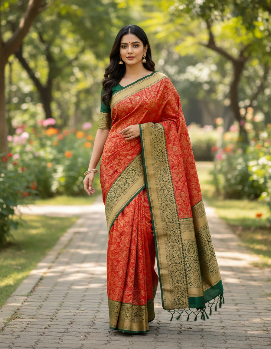 Semi Kanchipattu Saree/Wedding Saree - BBS030