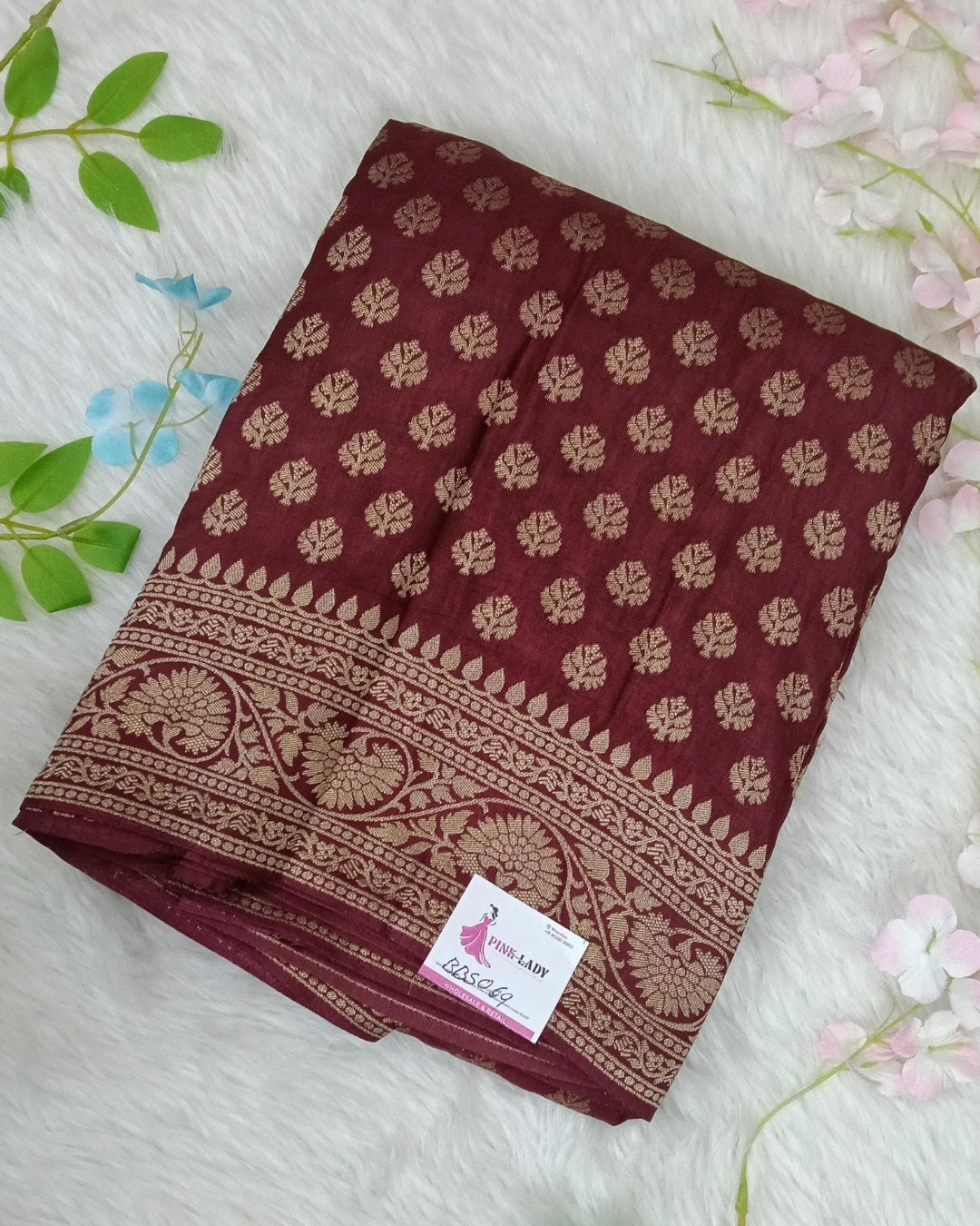 Banarasi Pure Khadi Georgette Saree with Jaali Design - BBS069