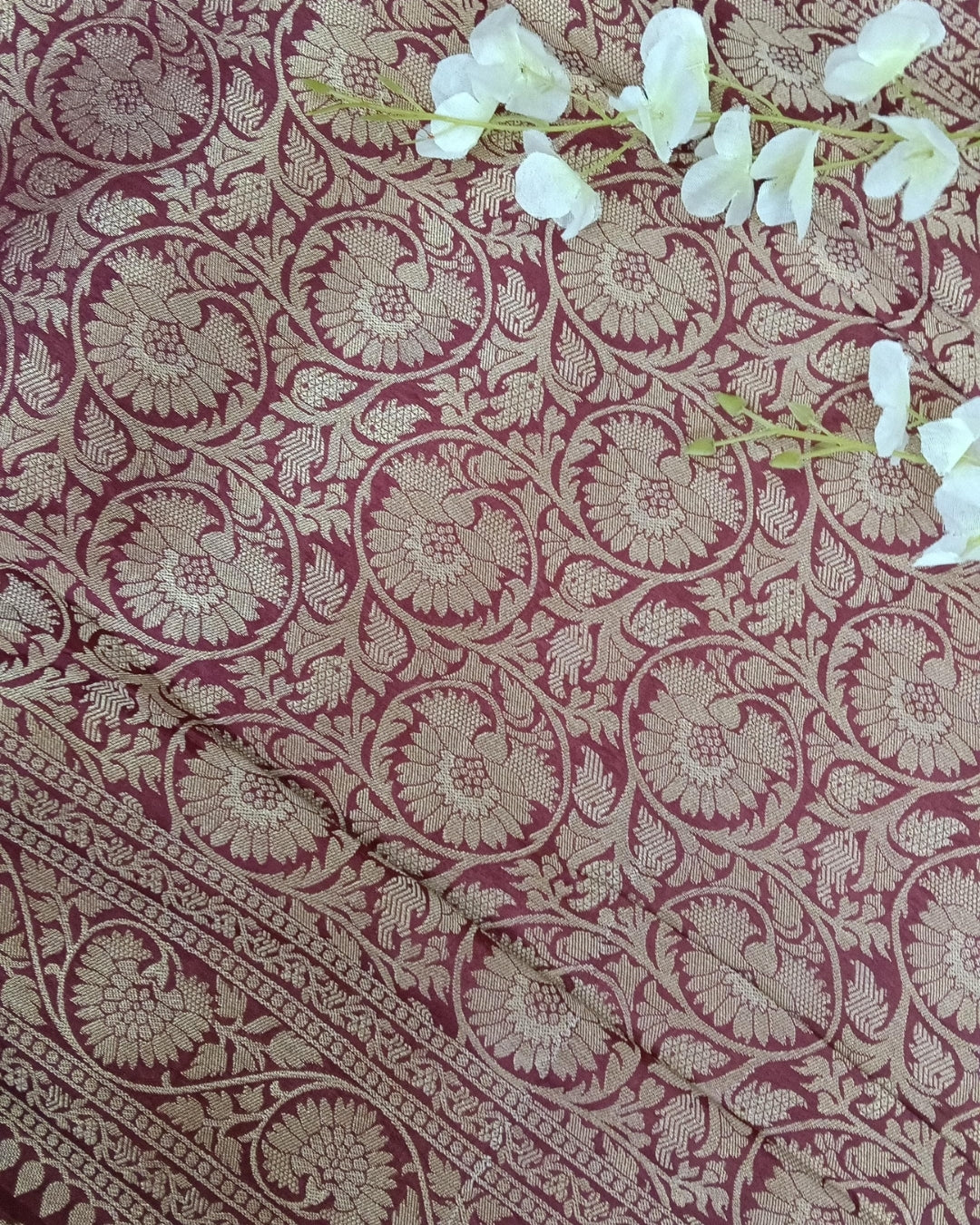 Banarasi Pure Khadi Georgette Saree with Jaali Design - BBS069