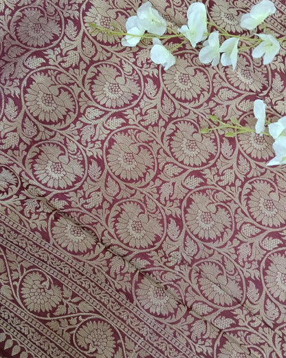 Banarasi Pure Khadi Georgette Saree with Jaali Design - BBS069