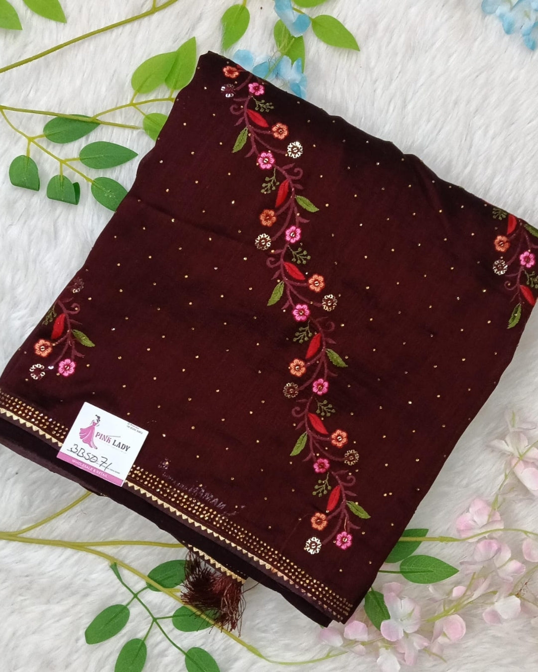 Designer Saree with Hand Work - BBS071