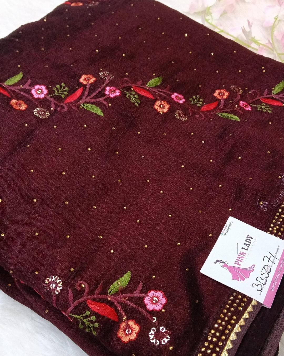 Designer Saree with Hand Work - BBS071