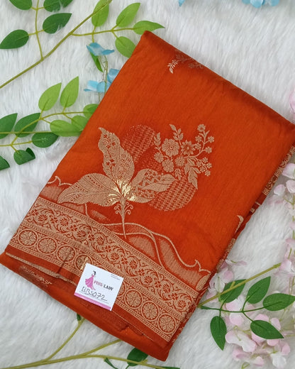 Banarasi Saree with Weaving border and Big buta - BBS072