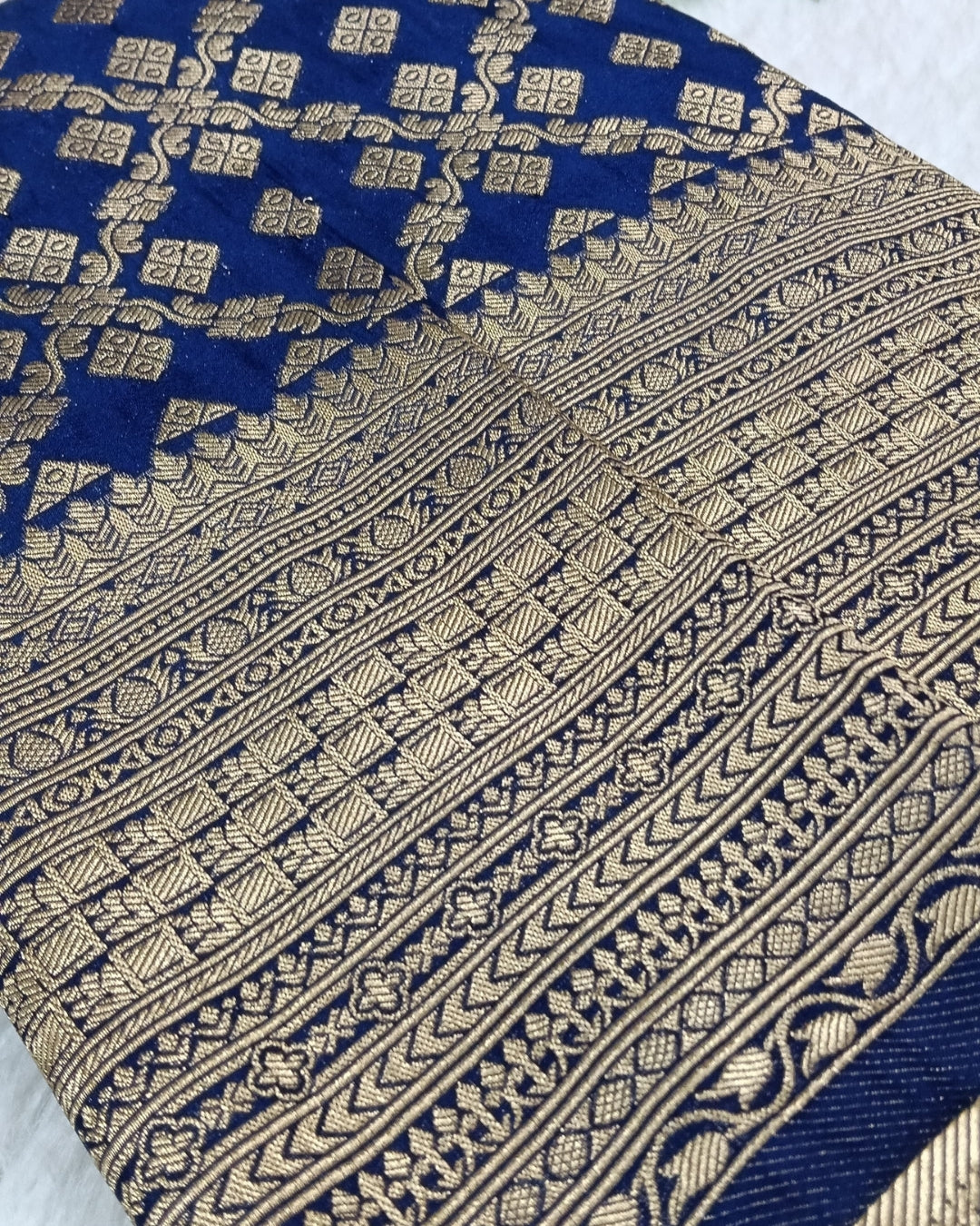 Banarasi Pure Khadi Georgette Saree with Jaali Design - BBS073