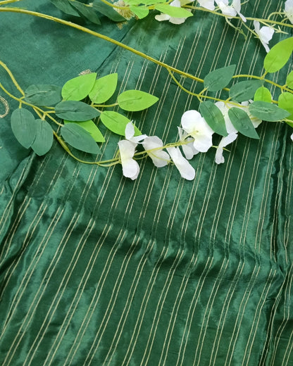 Banarasi Mashroo Saree with Weaving border and Big buta - BBS075
