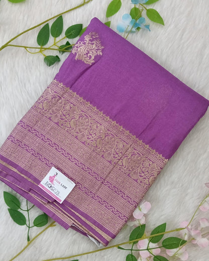 Banarasi Crape Silk saree with Jalli Design - BBS078